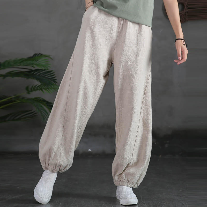 Buddha Stones無地ラミーリネンコットンパンツ ポケット付き - image 9