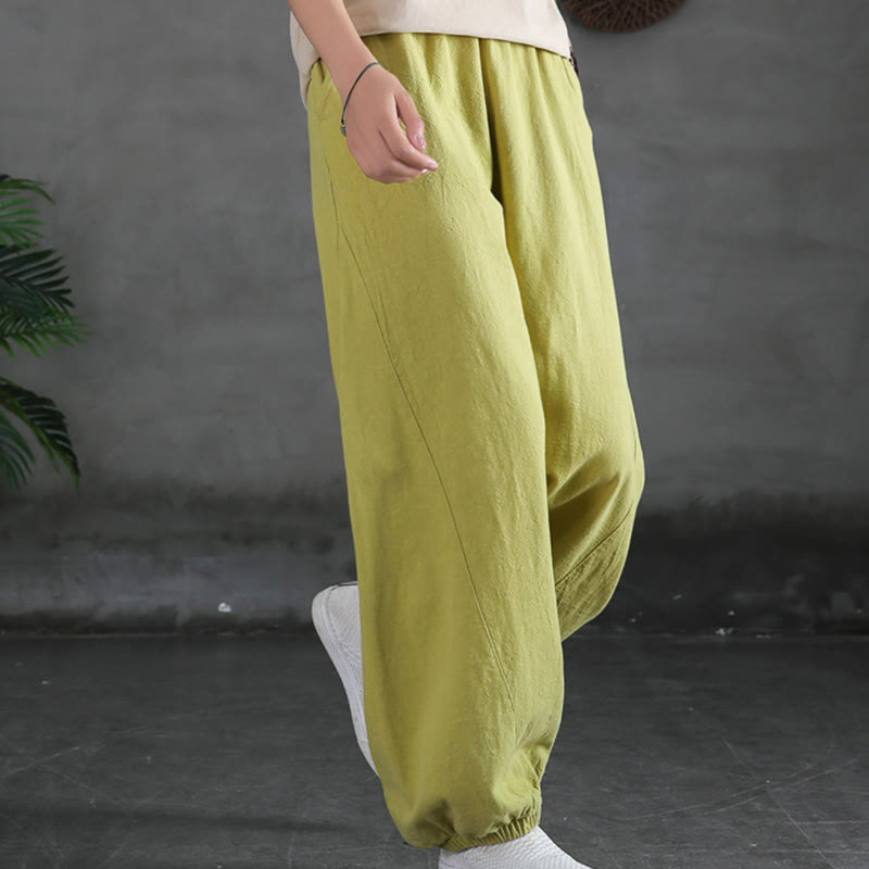 Buddha Stones無地ラミーリネンコットンパンツ ポケット付き - image 17