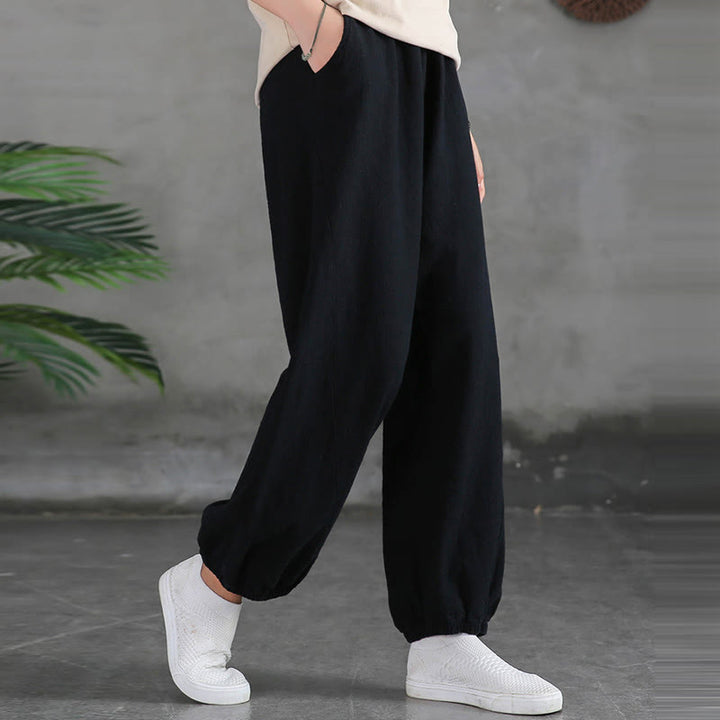 Buddha Stones無地ラミーリネンコットンパンツ ポケット付き - image 36