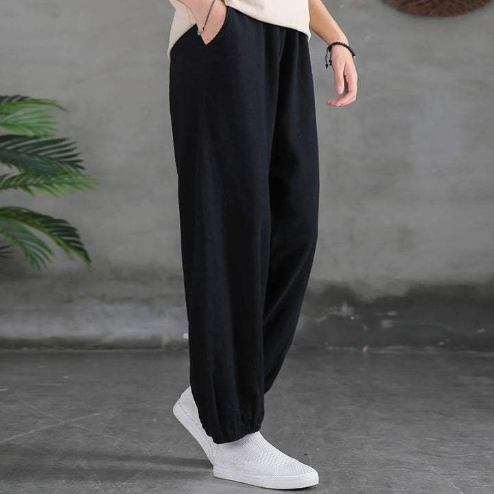 Buddha Stones無地ラミーリネンコットンパンツ ポケット付き - image 38