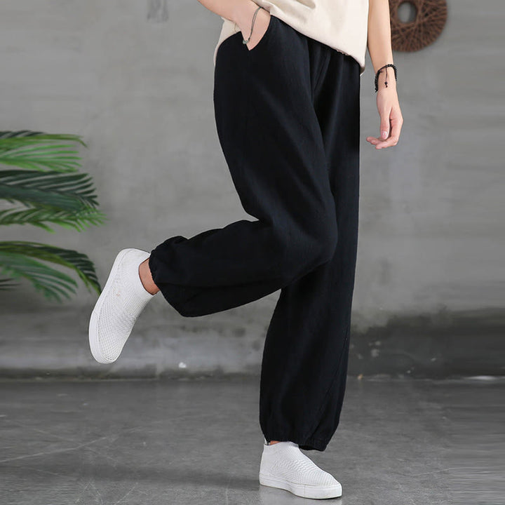 Buddha Stones無地ラミーリネンコットンパンツ ポケット付き - image 40
