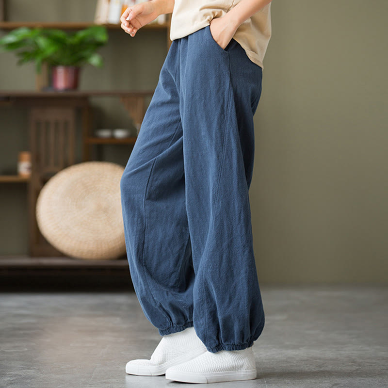 Buddha Stones無地ラミーリネンコットンパンツ ポケット付き - image 44