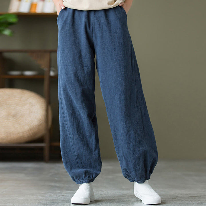 Buddha Stones無地ラミーリネンコットンパンツ ポケット付き - image 45