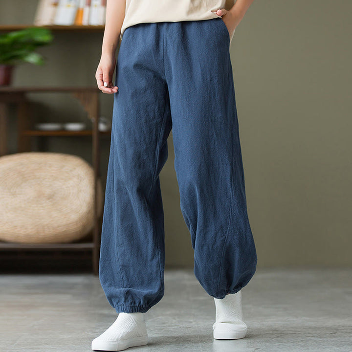 Buddha Stones無地ラミーリネンコットンパンツ ポケット付き - image 46