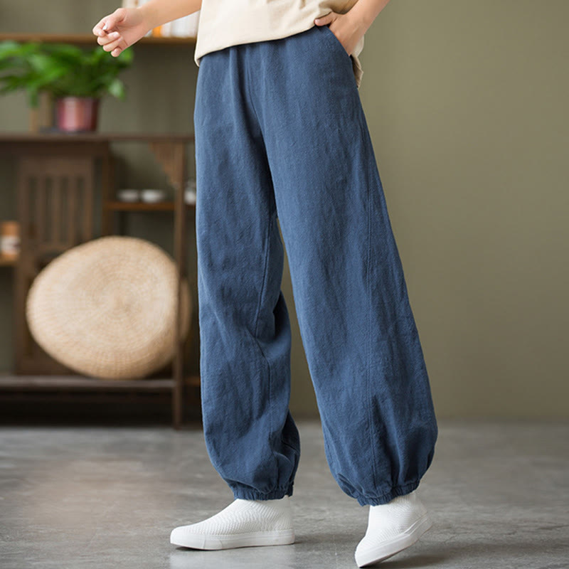 Buddha Stones無地ラミーリネンコットンパンツ ポケット付き - image 44