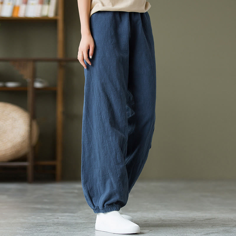 Buddha Stones無地ラミーリネンコットンパンツ ポケット付き - image 42