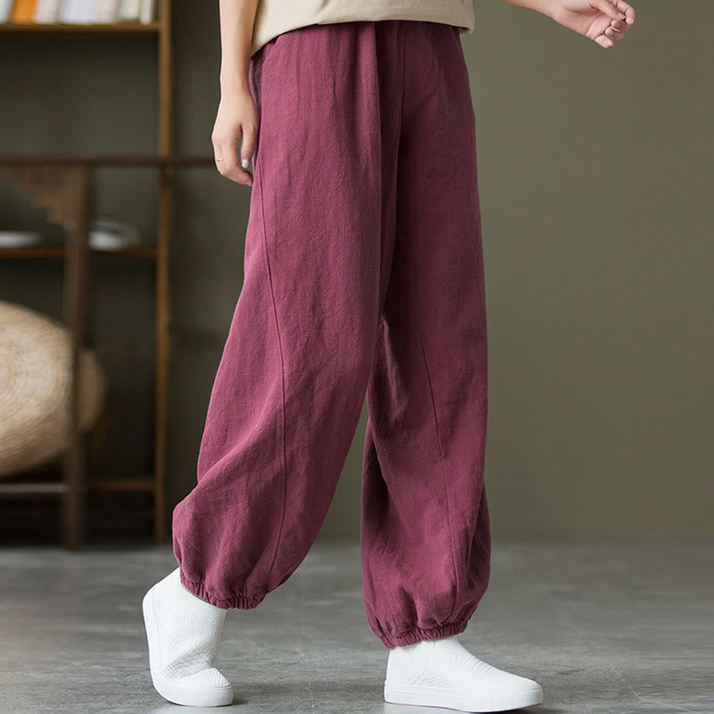 Buddha Stones無地ラミーリネンコットンパンツ ポケット付き - image 50