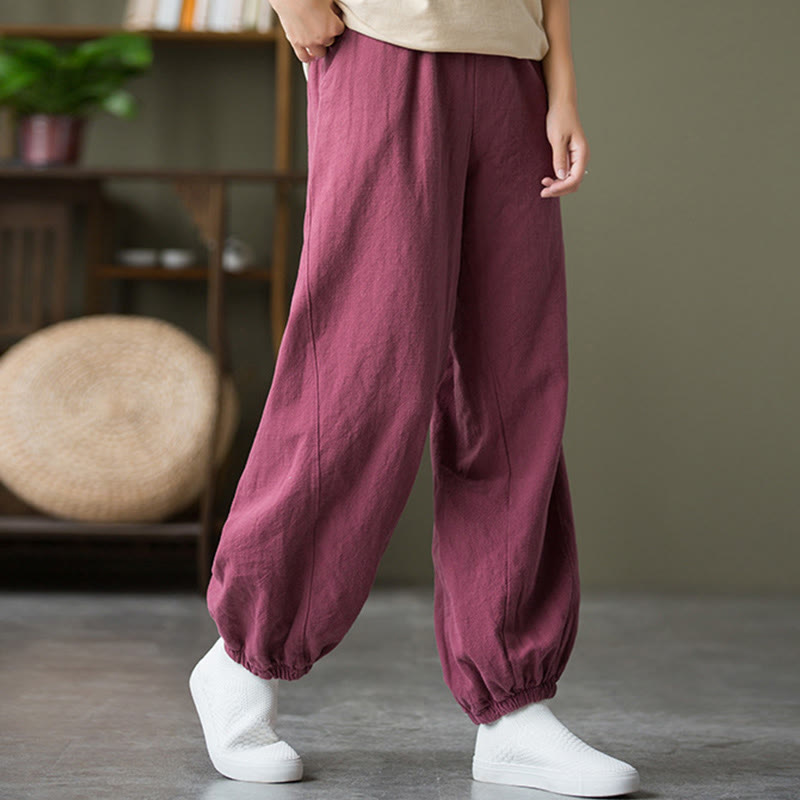 Buddha Stones無地ラミーリネンコットンパンツ ポケット付き - image 52