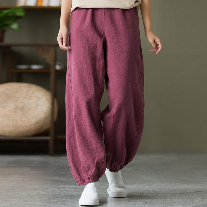Buddha Stones無地ラミーリネンコットンパンツ ポケット付き - image 53