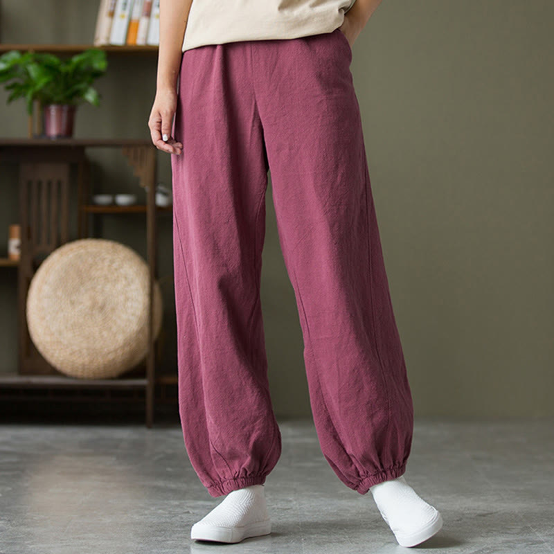 Buddha Stones無地ラミーリネンコットンパンツ ポケット付き - image 52