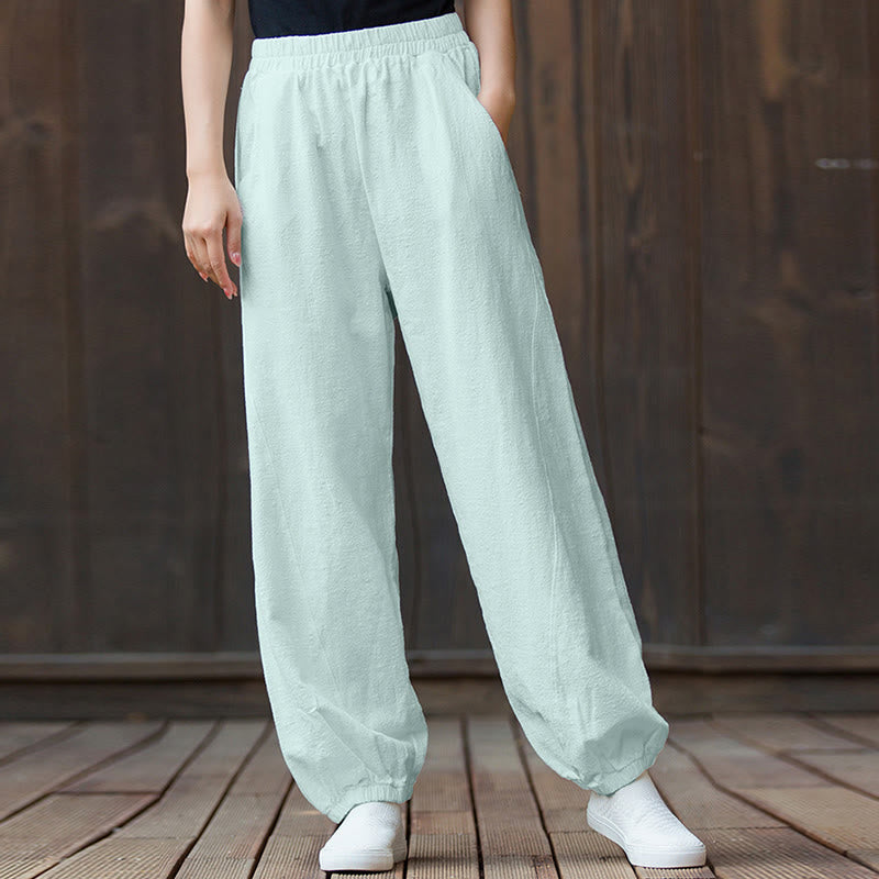 Buddha Stones無地ラミーリネンコットンパンツ ポケット付き - image 60