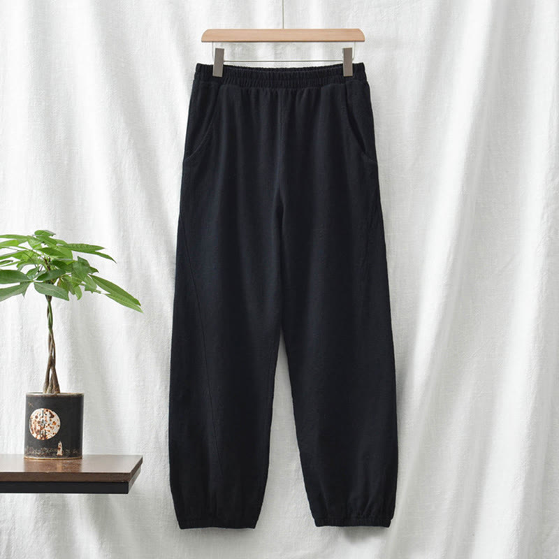 Buddha Stones無地ラミーリネンコットンパンツ ポケット付き - image 41