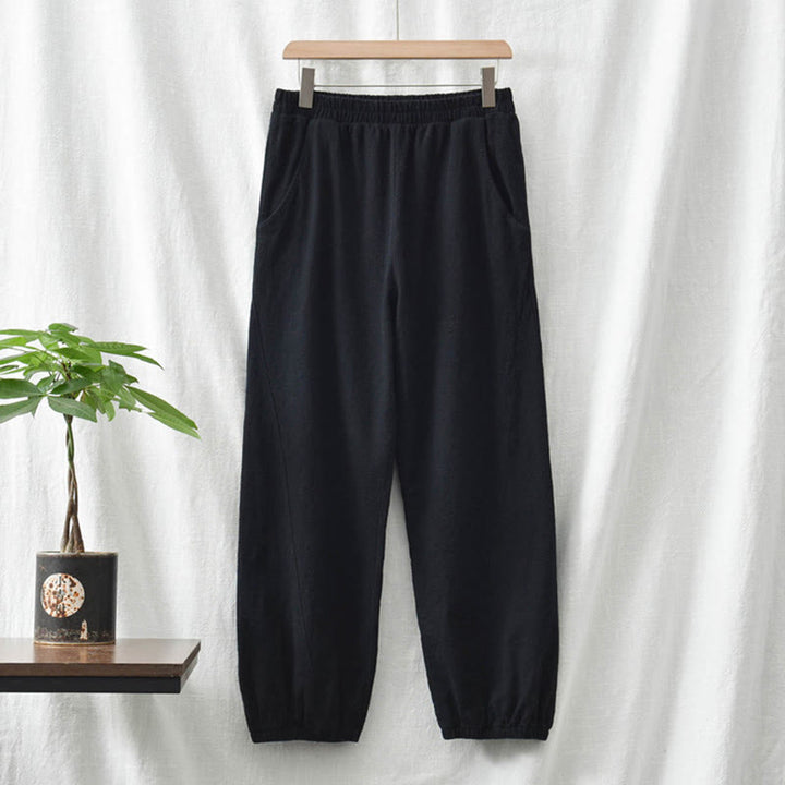 Buddha Stones無地ラミーリネンコットンパンツ ポケット付き - image 41