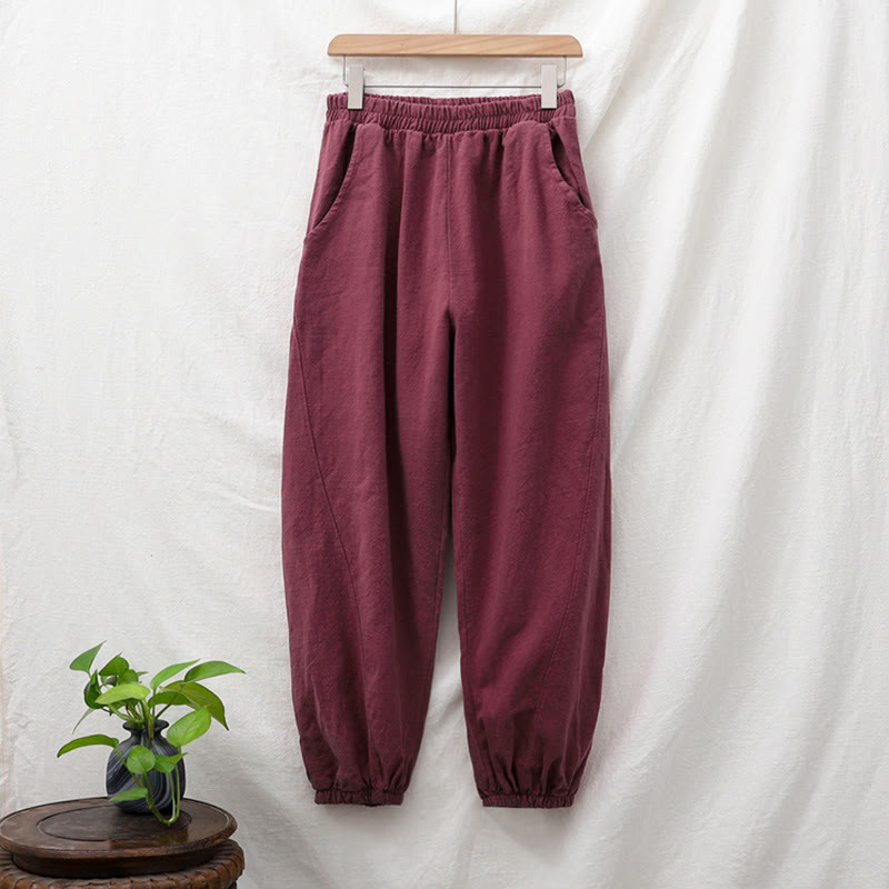 Buddha Stones無地ラミーリネンコットンパンツ ポケット付き - image 58