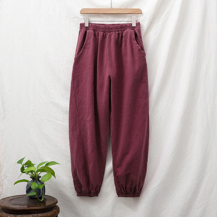 Buddha Stones無地ラミーリネンコットンパンツ ポケット付き - image 58