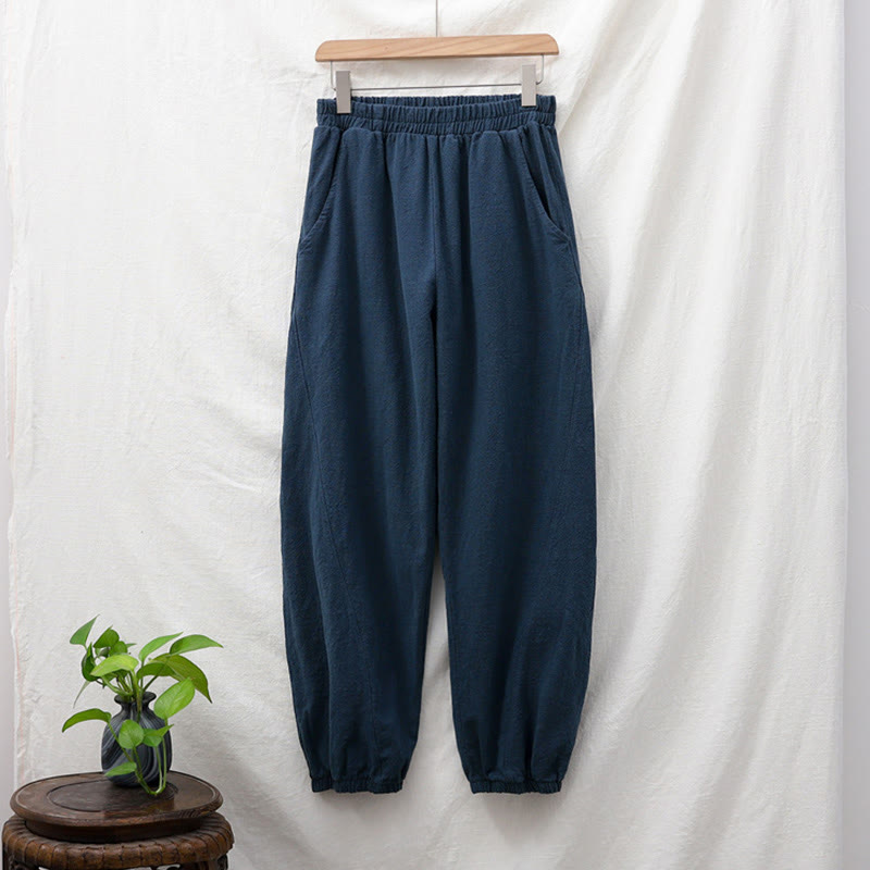 Buddha Stones無地ラミーリネンコットンパンツ ポケット付き - image 48