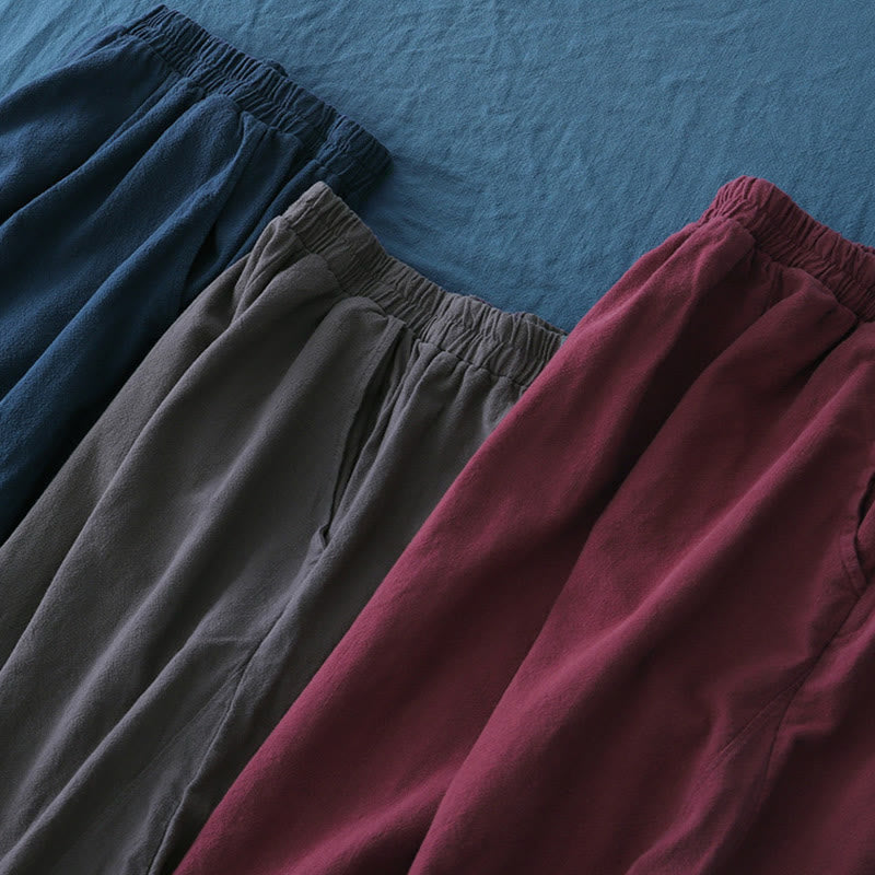 Buddha Stones無地ラミーリネンコットンパンツ ポケット付き - image 56