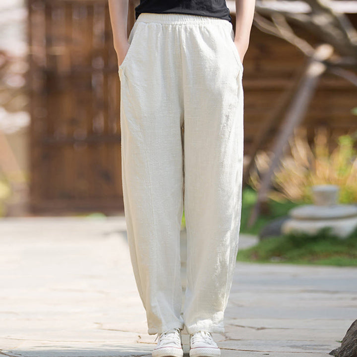 Buddha Stonesカジュアル ラミー リネン コットン ヨガパンツ ポケット付き - リネン - US4、 UK/AU8、 EU36 (L) - image 23