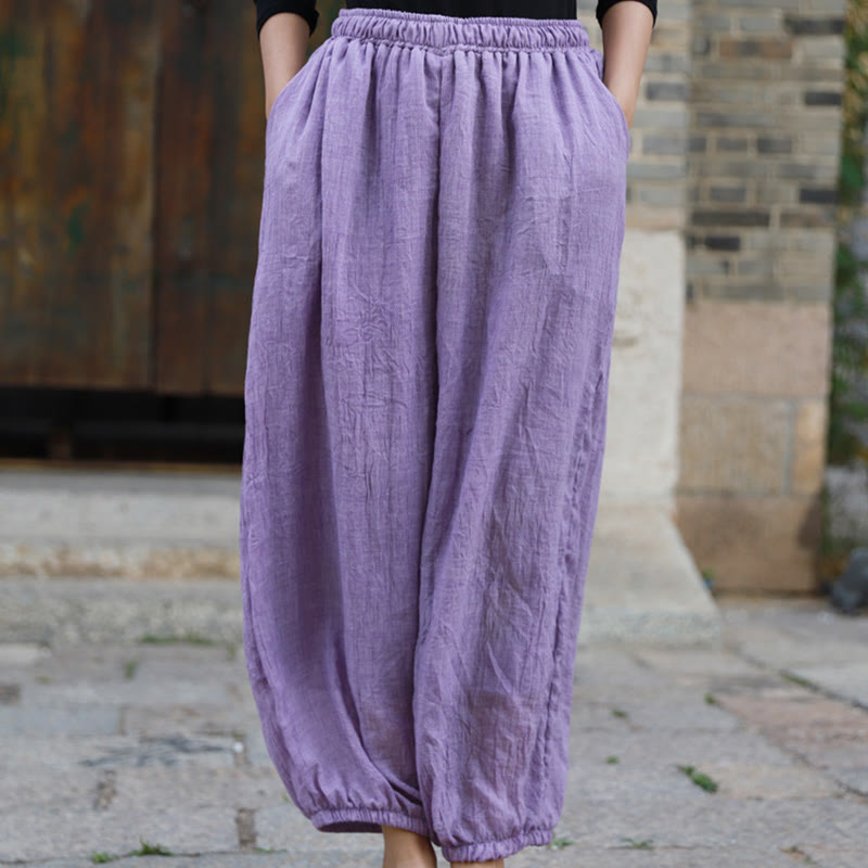 Buddha Stonesカジュアル サマー レディース コットンパンツ ポケット付き - 梅 - US4-6、 UK/AU8-10、 EU36-38 (F) - image 37
