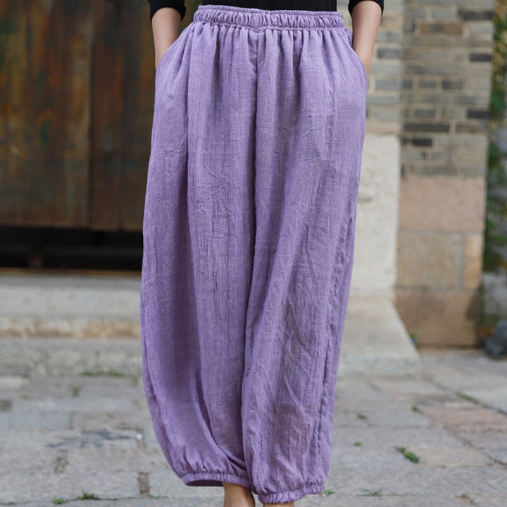 Buddha Stonesカジュアル サマー レディース コットンパンツ ポケット付き - 梅 - US4-6、 UK/AU8-10、 EU36-38 (F) - image 37