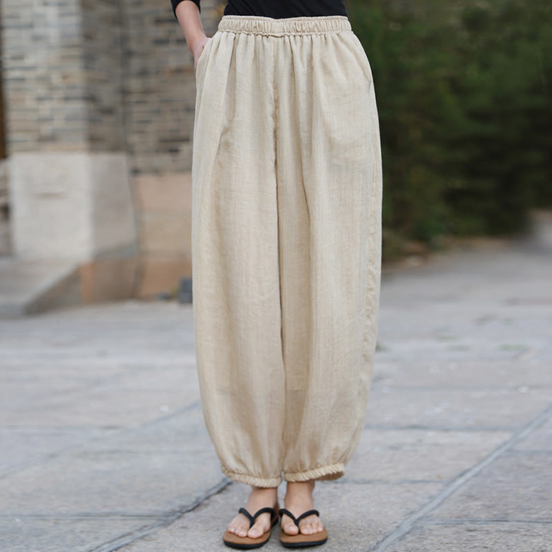 Buddha Stonesカジュアル サマー レディース コットンパンツ ポケット付き - リネン - US4-6、 UK/AU8-10、 EU36-38 (F) - image 42
