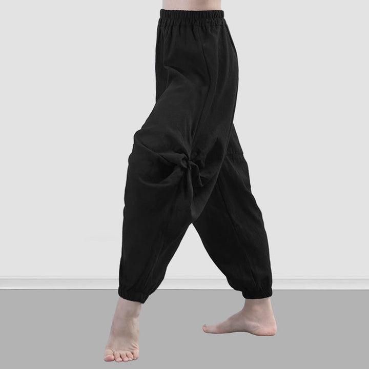 Buddha Stones無地 モダール ダンス ヨガ 通気性パンツ - 黒 - US12、 UK/AU16、 EU44 (3XL) - image 19