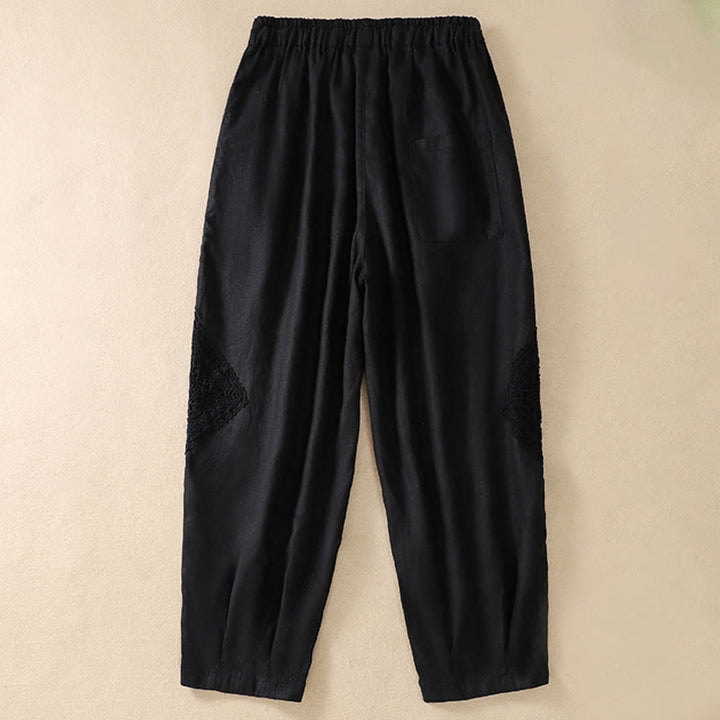 Buddha Stones レディース 夏用 コットン ハーレムパンツ ウエスト紐付き ポケットあり - image 9