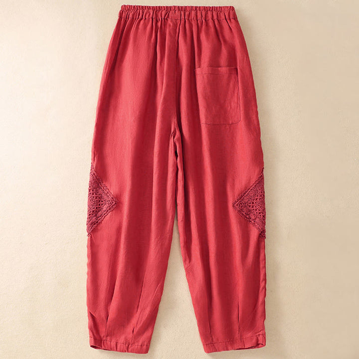 Buddha Stones レディース 夏用 コットン ハーレムパンツ ウエスト紐付き ポケットあり - image 22