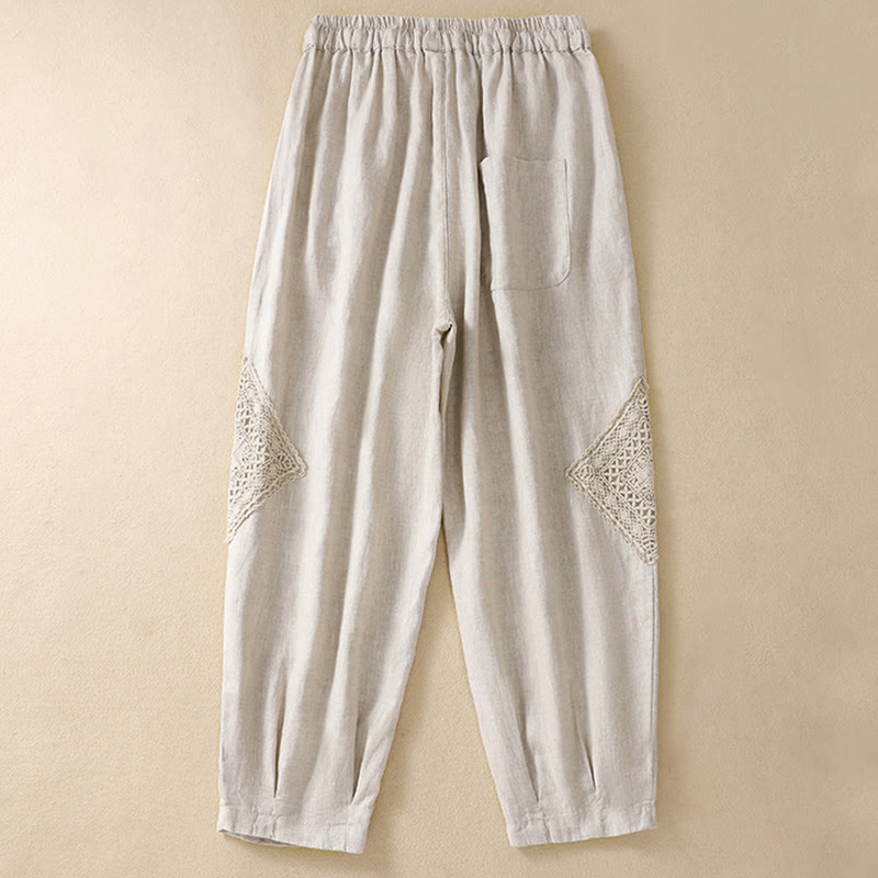 Buddha Stones レディース 夏用 コットン ハーレムパンツ ウエスト紐付き ポケットあり - image 18