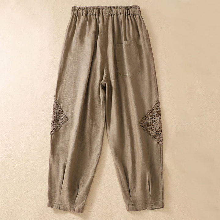Buddha Stones レディース 夏用 コットン ハーレムパンツ ウエスト紐付き ポケットあり - image 4