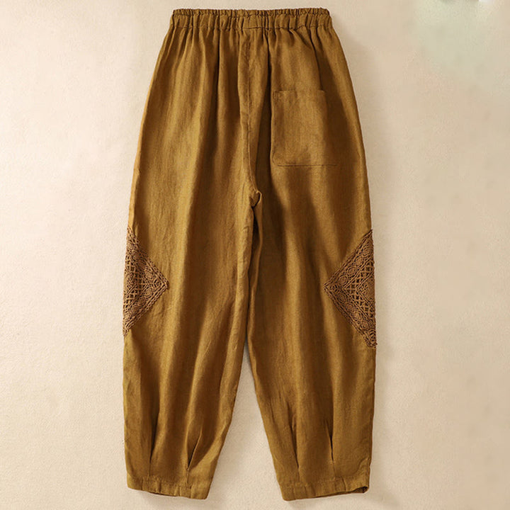 Buddha Stones レディース 夏用 コットン ハーレムパンツ ウエスト紐付き ポケットあり - image 20