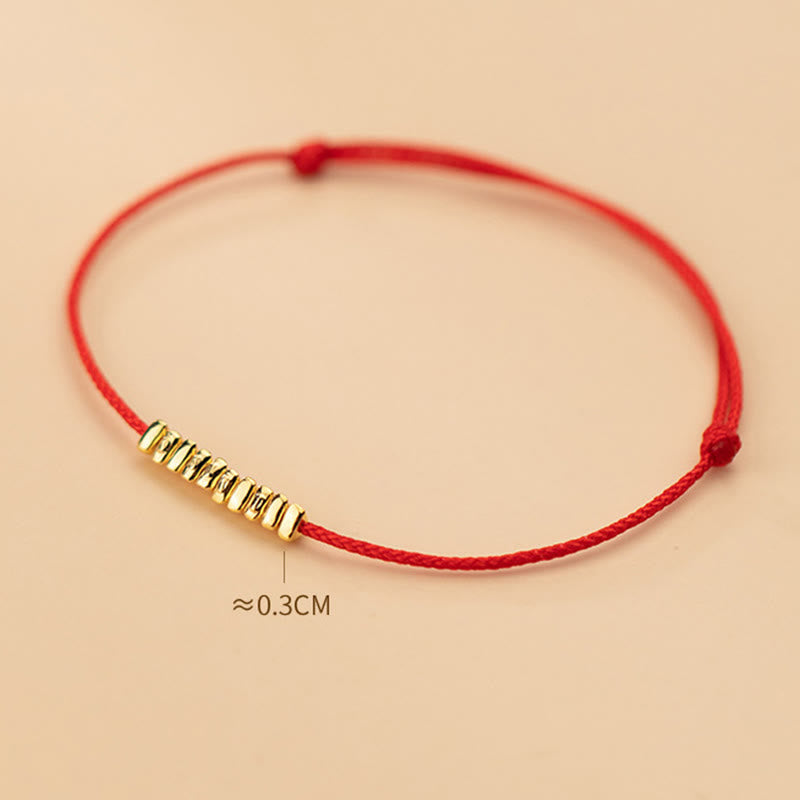 Buddha Stonesハンドメイド 925 スターリングシルバー 小片 保護編み 極薄ロープブレスレット