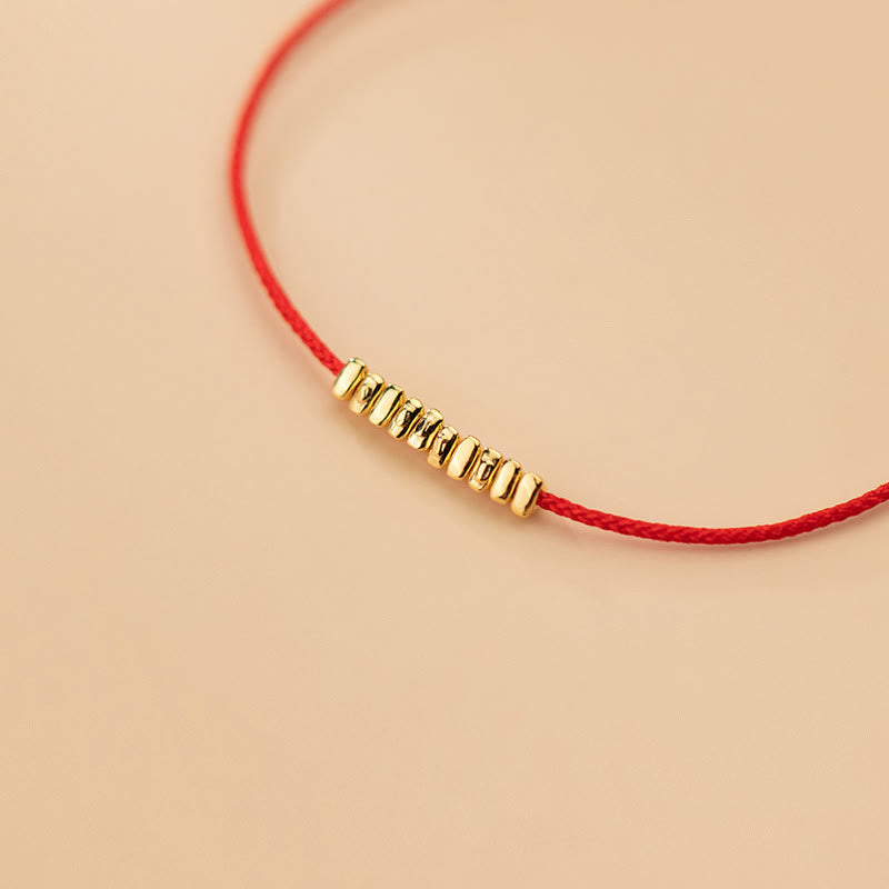 Buddha Stonesハンドメイド 925 スターリングシルバー 小片 保護編み 極薄ロープブレスレット