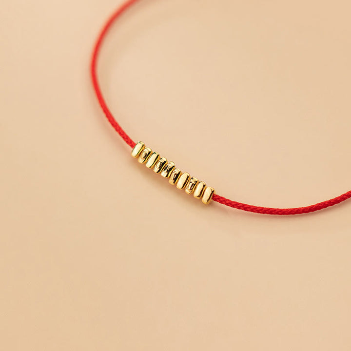 Buddha Stonesハンドメイド 925 スターリングシルバー 小片 保護編み 極薄ロープブレスレット