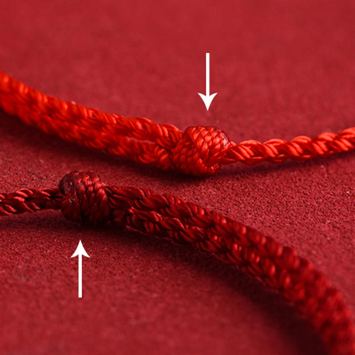 Buddha Stones999ゴールド中国ロックチャームフーキャラクター保護ハンドメイドロープブレスレット - image 15