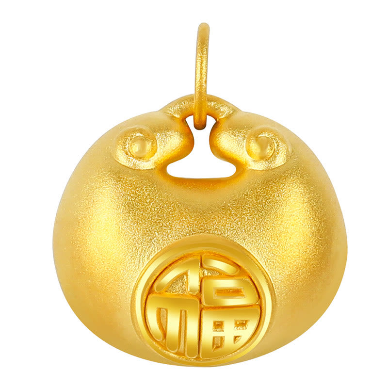 Buddha Stones999ゴールドフーキャラクターウィッシュロックパターン幸運ロープネックレスペンダント