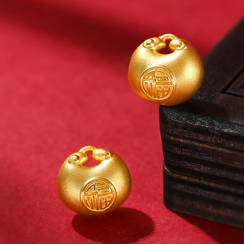 Buddha Stones999ゴールドフーキャラクターウィッシュロックパターン幸運ロープネックレスペンダント