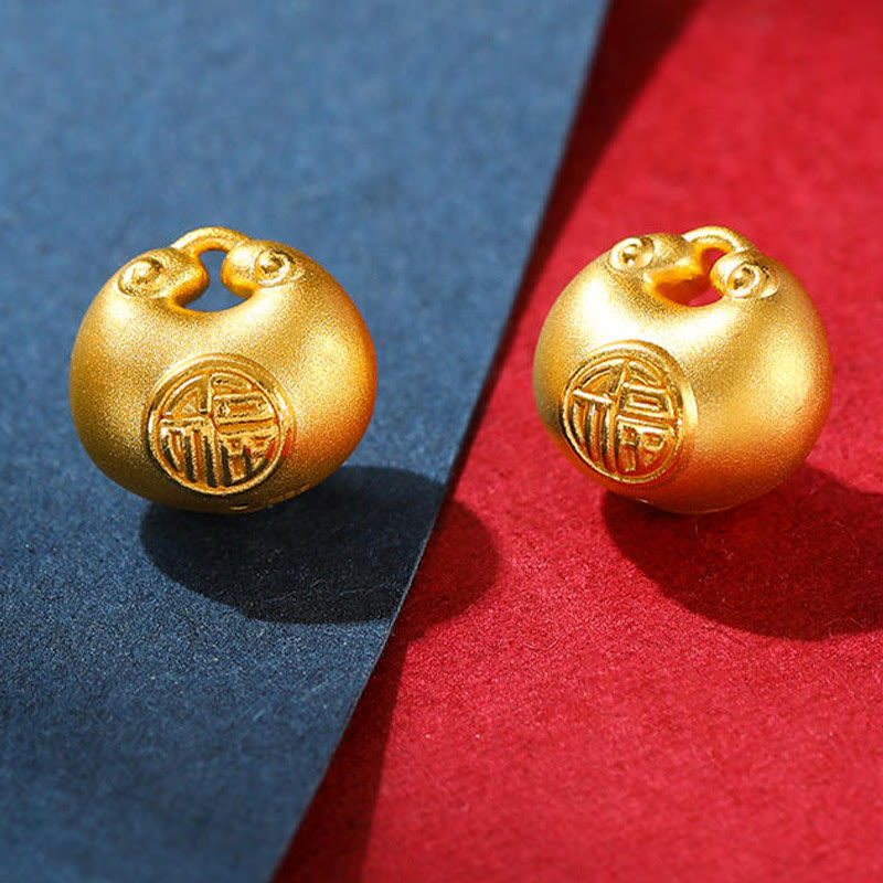 Buddha Stones999ゴールドフーキャラクターウィッシュロックパターン幸運ロープネックレスペンダント