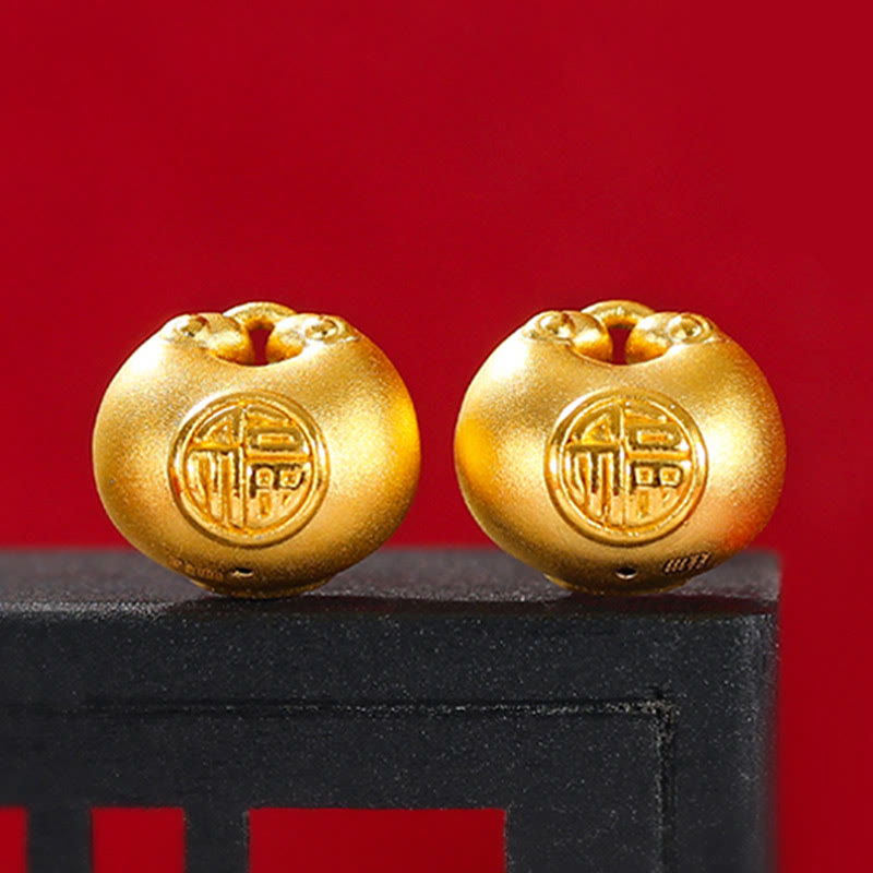 Buddha Stones999ゴールドフーキャラクターウィッシュロックパターン幸運ロープネックレスペンダント