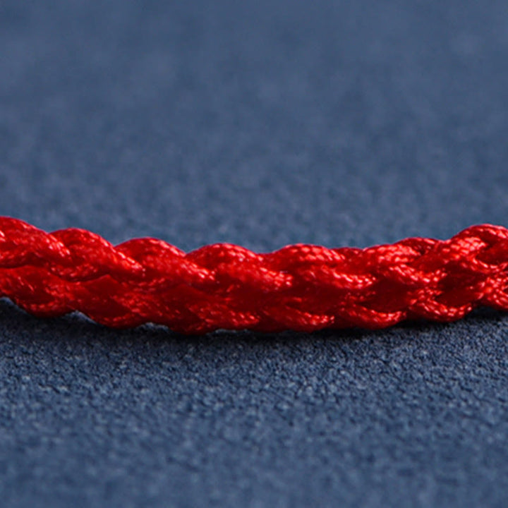 Buddha Stonesハンドメイド999スターリングシルバーフーキャラクターウィッシュ如意ハンドル幸運繁栄ロープブレスレットアンクレット - image 14