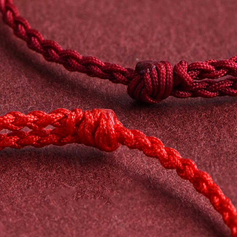 Buddha Stones999ゴールド 小さな平和のお守りチャームデザイン ハンドメイド 幸運 編み込み ロープ ブレスレット アンクレット - image 17