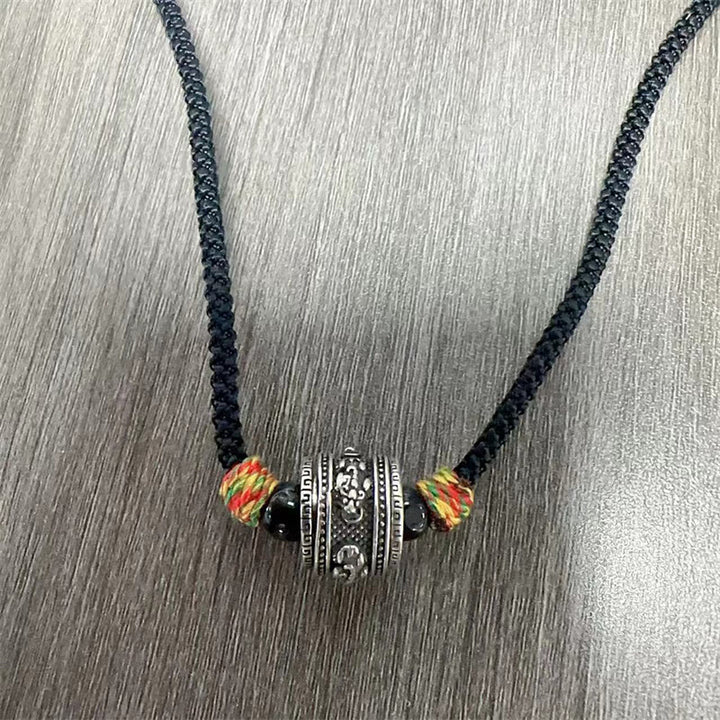 チベットのBuddha Stonesオム・オーム・マニ・パドメ・フム貔貅 銅製 知恵ロープネックレス ペンダント - image 8
