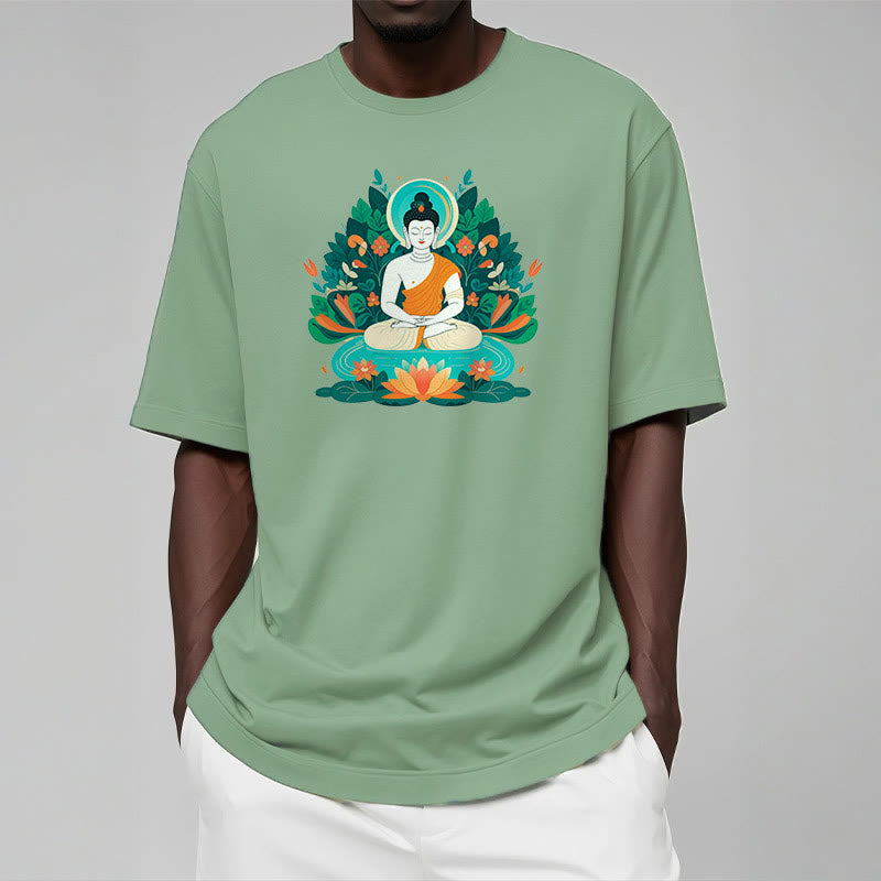 Buddha Stones、花、草、蓮、菩薩Tシャツ - image 14