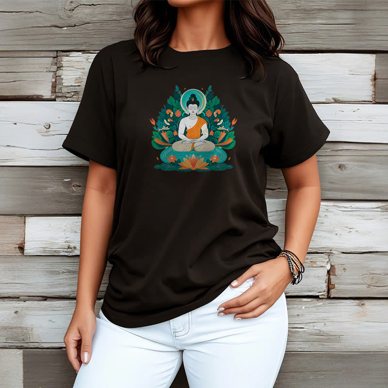 Buddha Stones、花、草、蓮、菩薩Tシャツ - image 8