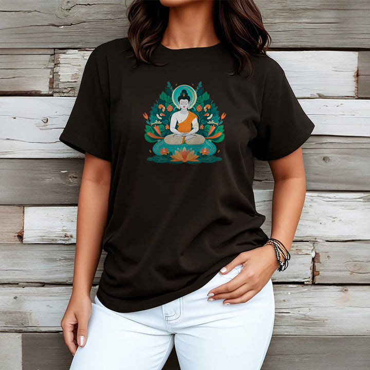 Buddha Stones、花、草、蓮、菩薩Tシャツ - image 9