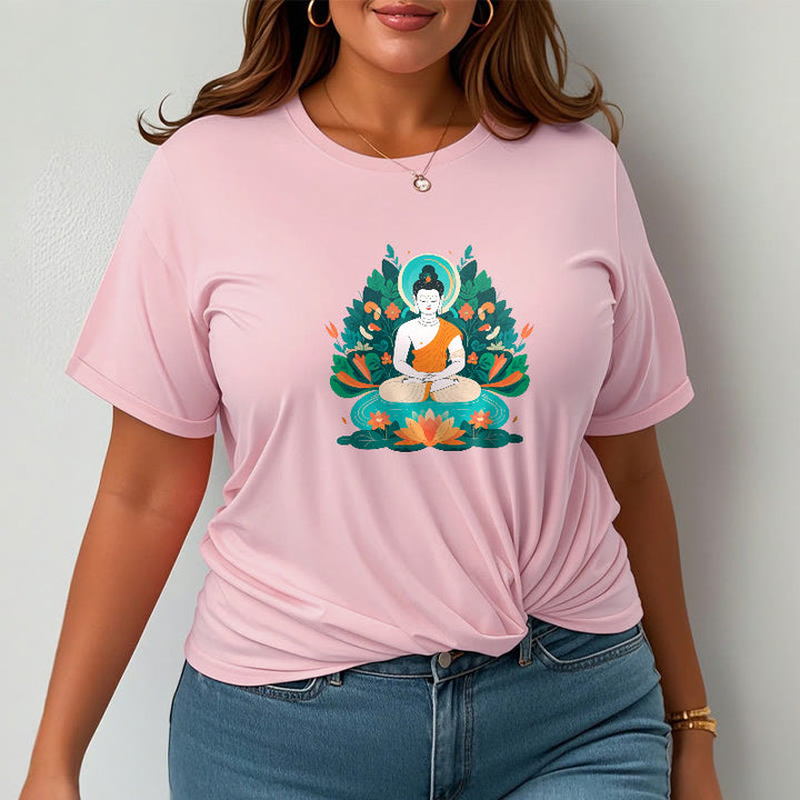 Buddha Stones、花、草、蓮、菩薩Tシャツ - image 12