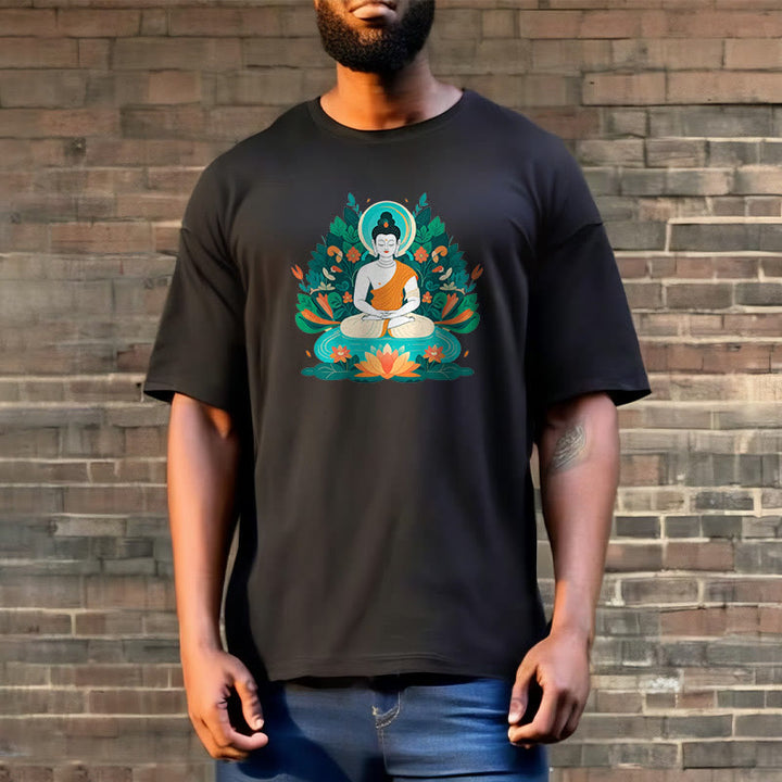 Buddha Stones、花、草、蓮、菩薩Tシャツ - image 7