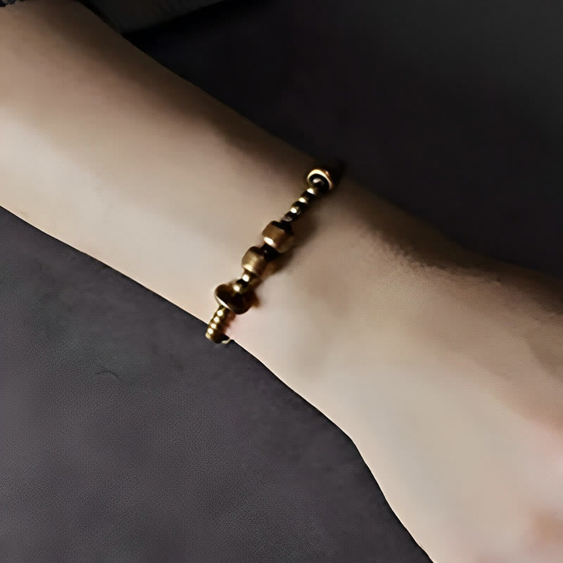 Buddha Stonesヴィンテージ 銅 真鍮 バランス ウェルス ブレスレット
