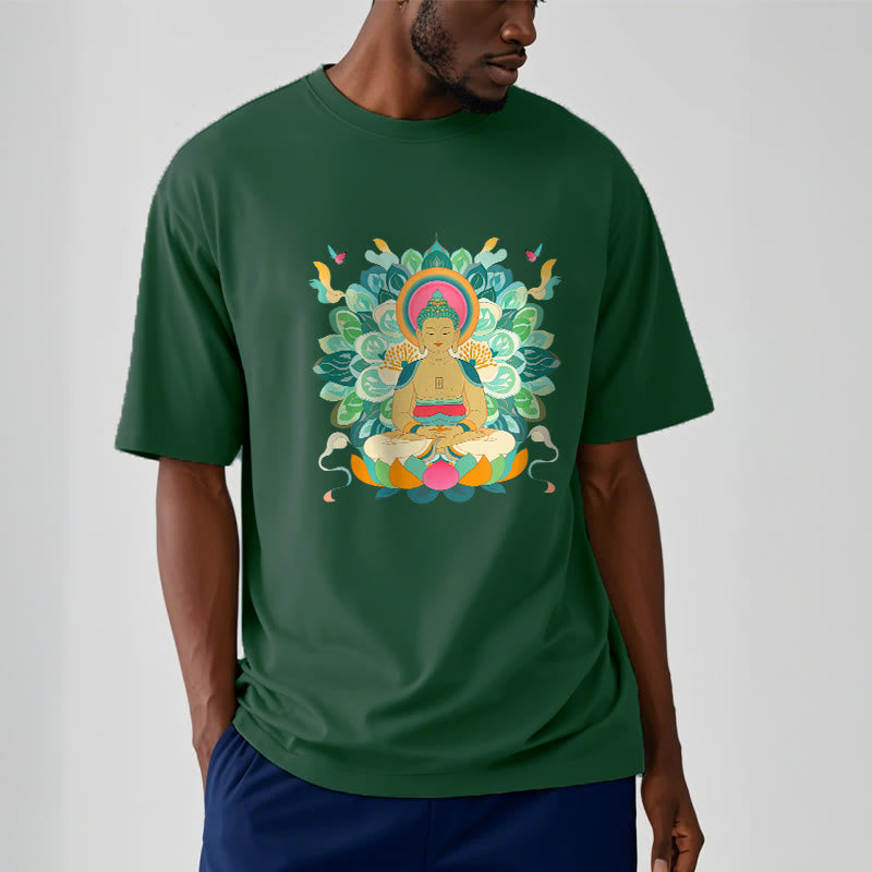 Buddha Stones、蝶、蓮、仏陀風Tシャツ - image 10