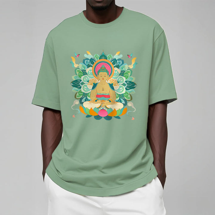 Buddha Stones、蝶、蓮、仏陀風Tシャツ - image 14